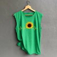 thumbnail image 7 of Sunflower Tank Top for Women Sunrise Sunshine Sleeveless Summer Shirts Outdoor Workout Hawaiian Beach Crewneck Loose Camisoles, 7 of 7
