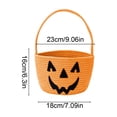 thumbnail image 2 of Halloween Pumpkin Shaped Handbag and Storage Basket with Spider and Bat Designs for Festive Decor and Organization, 2 of 5