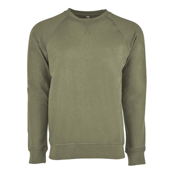 Next Level Unisex French Terry Raglan Crew 2XL MILITARY GREEN