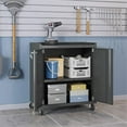 thumbnail image 6 of Fortress Textured Metal 31.5" Garage Mobile Cabinet with 2 Adjustable Shelves y, 6 of 7