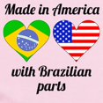 thumbnail image 2 of CafePress - Made In America With Brazilian Parts Body Suit - Baby Light Bodysuit, Size Newborn - 24 Months, 2 of 4