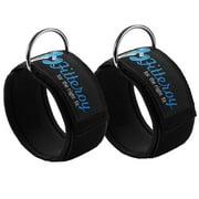 Fitteroy Ankle Straps for Cable Machine Equipment & Resistance Exercise Bands, Tones Legs Glutes & Hams (Pair)