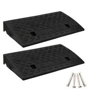 Driveway Curb Ramp Plastic: 2PCS Threshold Ramp Entry Ramp Slope Ramp with Screw