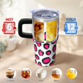 thumbnail image 6 of Leopard 20oz Stainless Steel Tumbler with Handle and Straw – Insulated Travel Cup with Sliding Lid, 360° Full Wrap Printed Mug for Home, Outdoor & Sports Use, 6 of 6