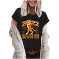 thumbnail image 1 of Blusa informal de manga corta con estampado de año nuevo y cuello redondo para mujer Fridja gope3146, 1 of 6