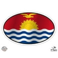 thumbnail image 1 of Kiribati Flag Oval - 7" Vinyl Sticker - For Car Laptop I-Pad - Waterproof Decal, 1 of 1