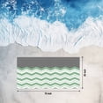 thumbnail image 2 of Beach Towel Green Waves Bath Pool Towels Grey Chevron Stripe Absorbent Beach Towel Soft Large Quick Dry Lightweight Camping Travel Sports Yoga Gym Swim Towels for Adult 35x70 Inch, 2 of 9
