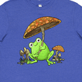 thumbnail image 4 of Inktastic Cute Frog and Mushroom Umbrella Youth T-Shirt, 4 of 5
