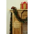 thumbnail image 4 of Northlight 12' x 3.5" Unlit Green/Red Wide Cut Christmas Tinsel Garland, 4 of 5