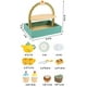 thumbnail image 2 of Juego de madera para fiesta de té y pastel de postre para niñas pequeñas, juego de té para niños pequeños, juguetes de madera, cocina de comida de juego de madera, 2 of 5