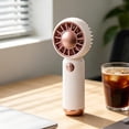 thumbnail image 4 of Mini Handheld Fan Portable Desktop USB Rechargeable Small Fan with Charging Cable, 3 Speeds, Compact Personal Fan for Outdoor Travel Office, Pink, 4 of 7