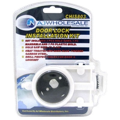 Lockset Door Entry Lock Installation Drilling Drill Bit Guide Set Kit Tool Hole