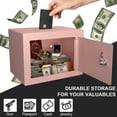 thumbnail image 3 of CQSXDA Mini Storage Cabinet Home Safe With Key And Password In  0.23 Cubic Feet For Money Documents And Valuables，White, 3 of 5