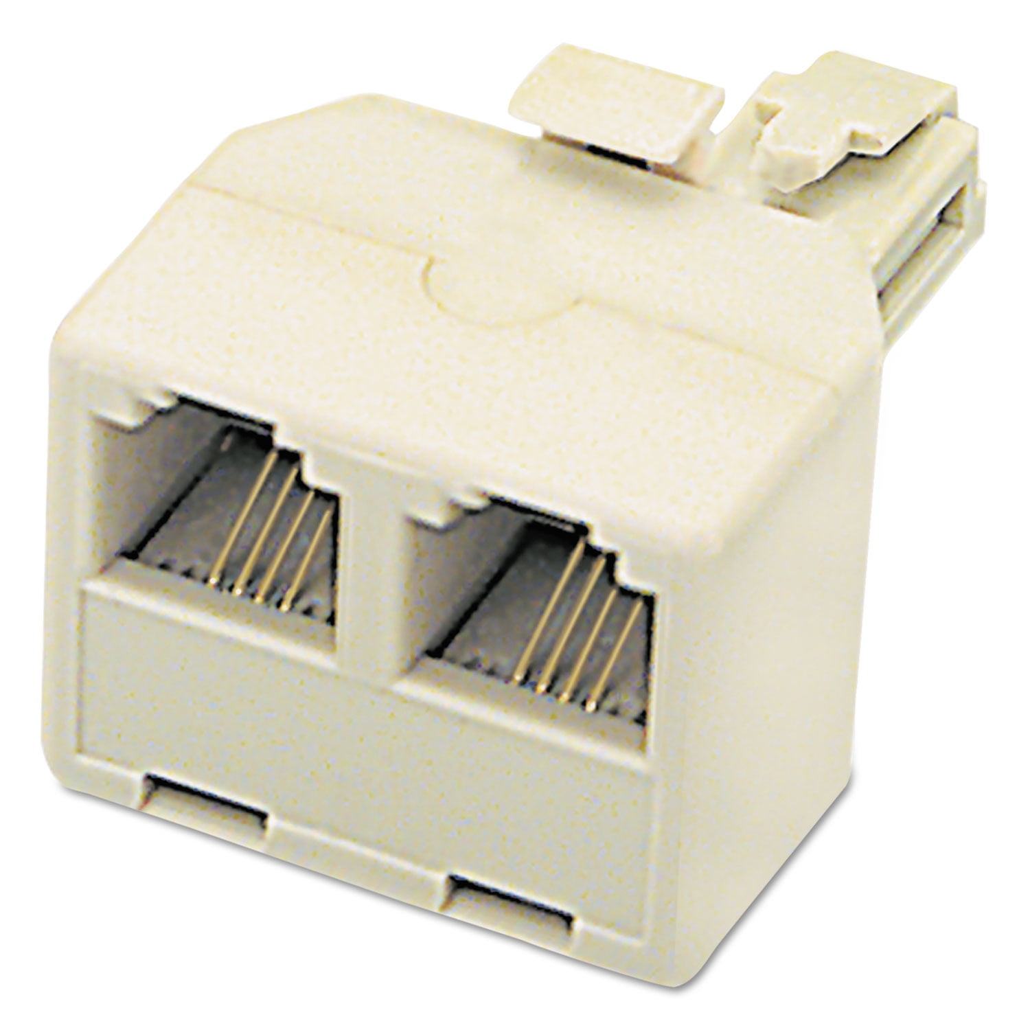 Softalk Telephone Duplex Jack, Two Outlets, Ivory, 1 Each (SOF04425