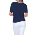 thumbnail image 4 of Women's Short Sleeve V Neck Dolman Top Tshirt, 4 of 4