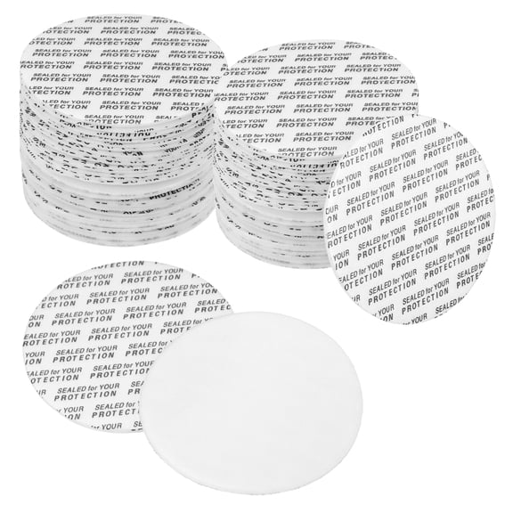 Uxcell 52mm/2.05"Foam Lid Liner, 160Pcs Adhesive Round PS Pressure Sensitive Seals, Cap Liners Resistant Tamper for Plastic Glass Jar Bottle Cap Canning Vials Seals