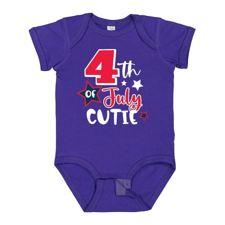 

Inktastic 4th of July Cutie with Stars Gift Baby Boy or Baby Girl Bodysuit