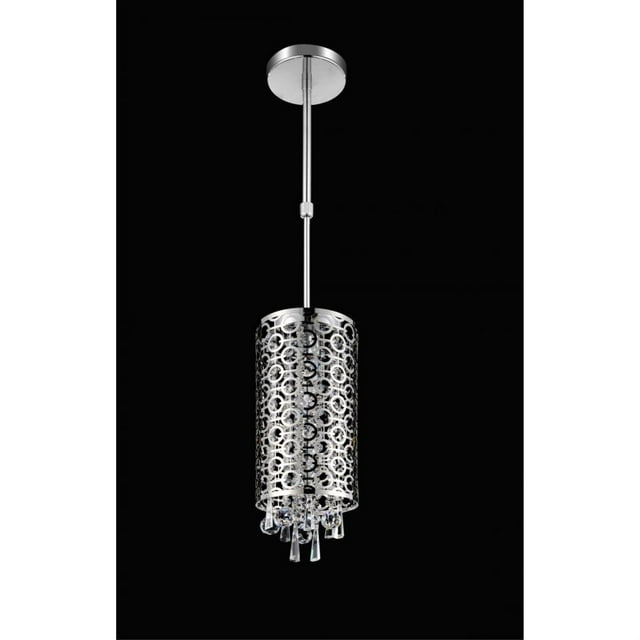 CWI Lighting 2 Light Drum Shade Mini Pendant with Chrome finish