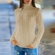 thumbnail image 4 of Cashmere Sweater Women Knitted Sweaters Wool Turtleneck Long-Sleeve Pullover Winter Autumn Jumper Clothes Female Pullover, 4 of 5