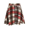 thumbnail image 6 of Womens Plaid Skirt Knee Length Wool Bodycon Pencil Skirt Fall Winter Relaxed Fit High Waisted Tartan Skirt Red XL, 6 of 9