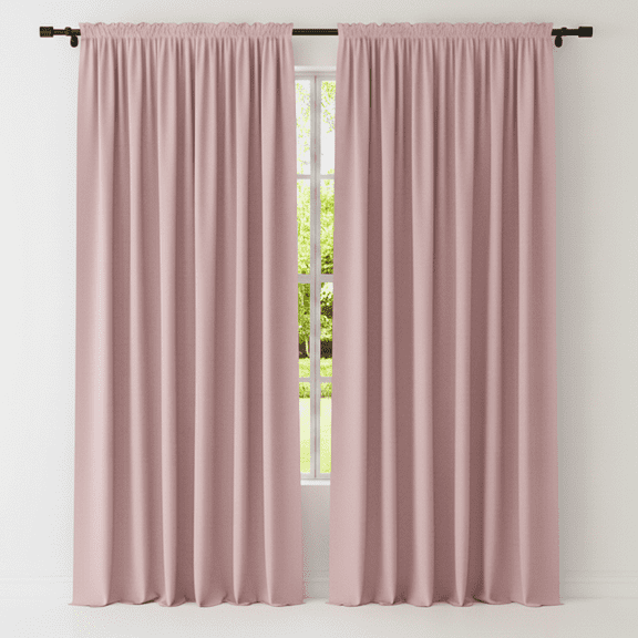 2 pcs 10 feet x 10 feet Polyester Backdrop Drapes Curtains Panels with Rod Pockets - Wedding Party Home Window Decorations - BLUSH PINK