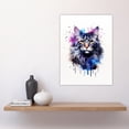thumbnail image 4 of Maine Coon Cat Lovers Gift Watercolour Pet Portrait Painting Artwork Large Wall Art Poster Print Thick Paper 18X24 Inch, 4 of 5