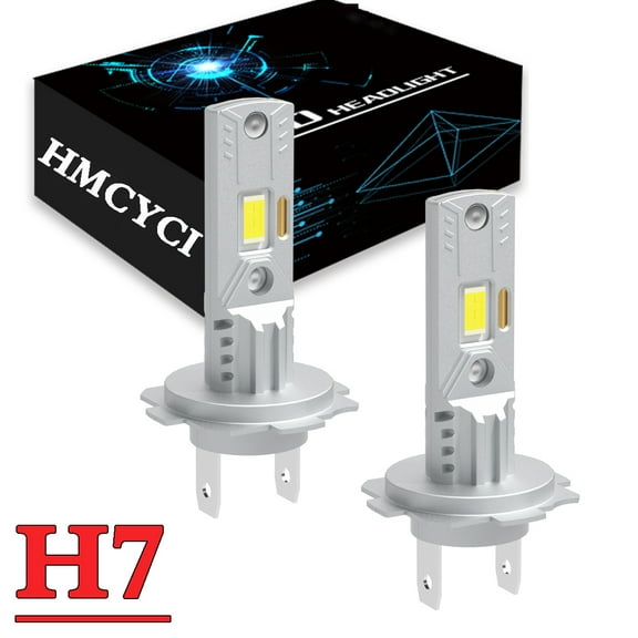 HMCYCI H7 LED Headlight Bulbs for Hyundai Elantra 2001-2006 Low Beam 2014-2018 High Beam 6000k White 2x,w/ Halogen Capsule Headlamps