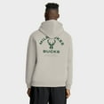 thumbnail image 2 of Men's Fanatics Off White Milwaukee Bucks Crossover Collection Blocked Shot Premium Pullover Hoodie, 2 of 5