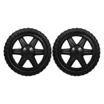 OUNONA 2Pcs Easy Install Rubber Wheels for Shopping Cart Replacement Heavy Duty Foam Material Black