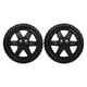 thumbnail image 1 of FELTECHELECTR 2 ruedas de goma para carrito de compras, color negro, plegables, de repuesto, accesorios para carritos rodantes, ruedas de placa resistentes., 1 of 6