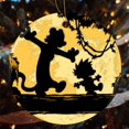 thumbnail image 5 of Calvin And Hobbes Circular Ceramic Pendants Christmas Tree Decorations Hanging Ornaments Xmas Round Ornaments 4 Pcs, 5 of 8
