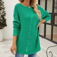 thumbnail image 1 of Chandails pour Femmes Automne/hiver Cardigan Pull Tricoté Manteau Pull Mode Décontracté Couleur Manches Longues Col Rond Chandail, 1 of 9