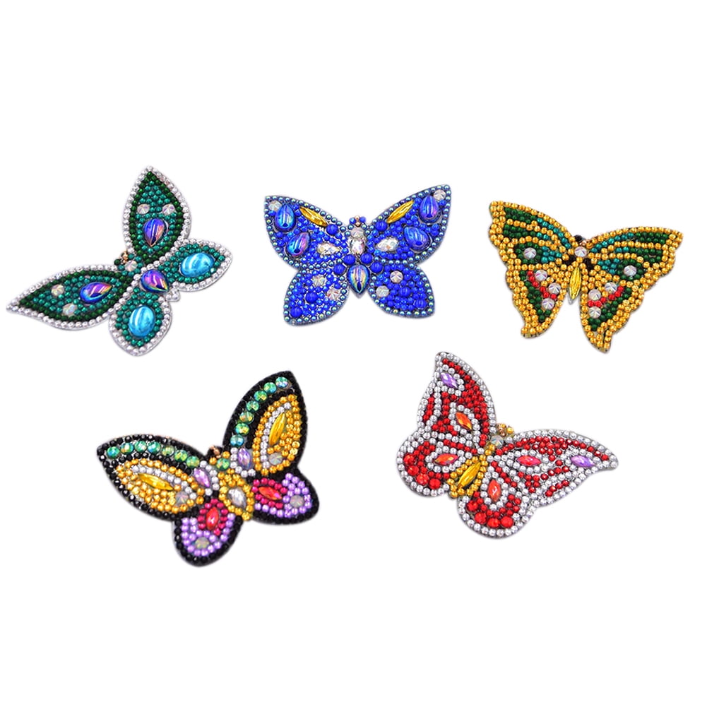 Butterfly Butterflies Rainbow Magic Belt Clip Carabiner Leather Keychain 
