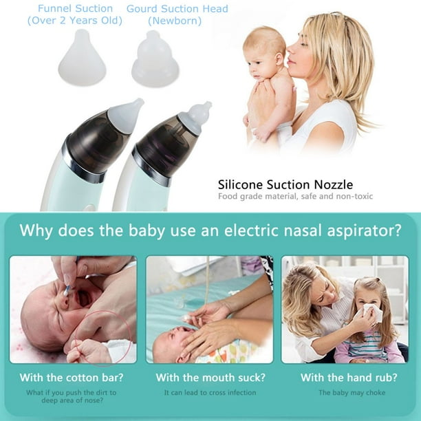 Electric Baby Nasal Aspirator Newborn Nose Cleaner Safe Hygienic