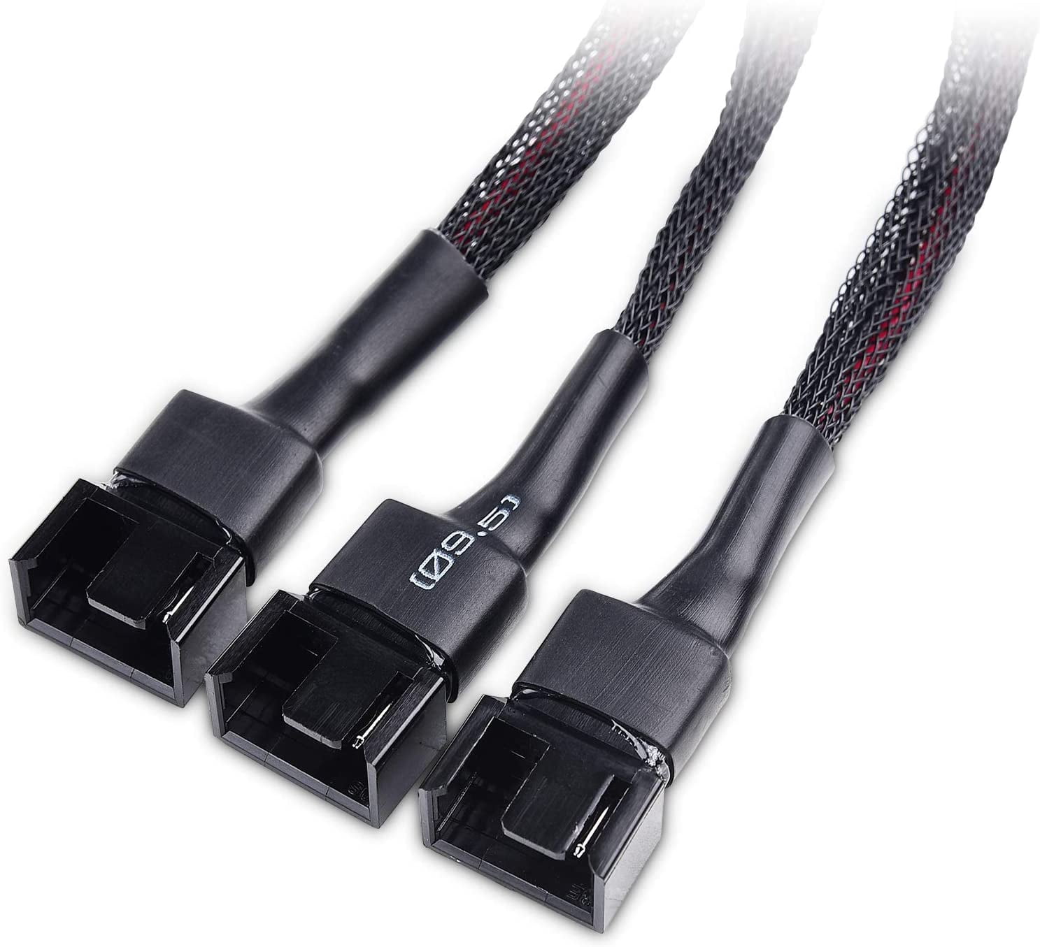 HRTGFD-2-Pack 3 Computer Case Fan Splitter Cable with SATA Power - 16 Inches
