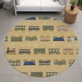 thumbnail image 6 of Addison Rugs Chantille Indoor/Outdoor Transitional Kids Gold Machine Washable Round Rug, 8' x 8', 6 of 7