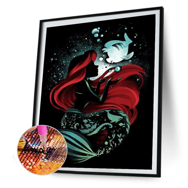 Cuadros Decorativos Kit de pintura de diamante 5Dsilueta de princesataladro redondo completoartesanías de arte de pared DIY Ehuebsd embutido en tela