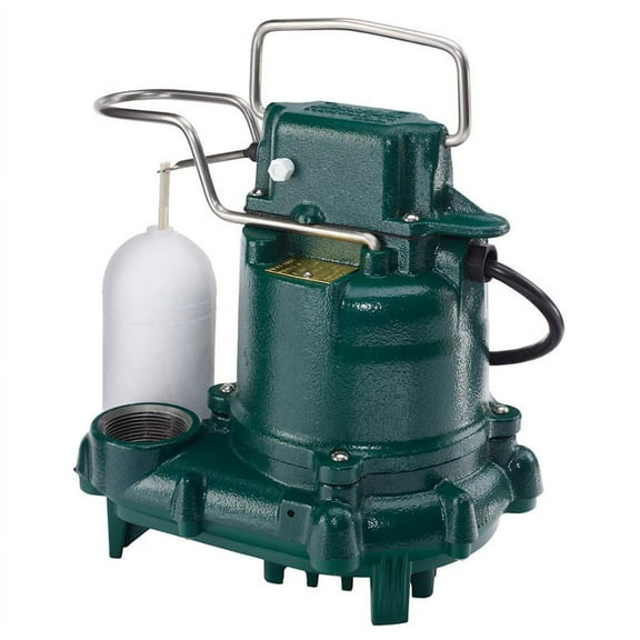 Zoeller 53-0003 1/3 Hp 230V Cast Iron Submersible Sump Pump - Green