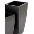 thumbnail image 5 of DecMode Dark Gray Metal Indoor Outdoor Planter with Tapered Base, Set of 3 20", 25", 30"H, 5 of 12