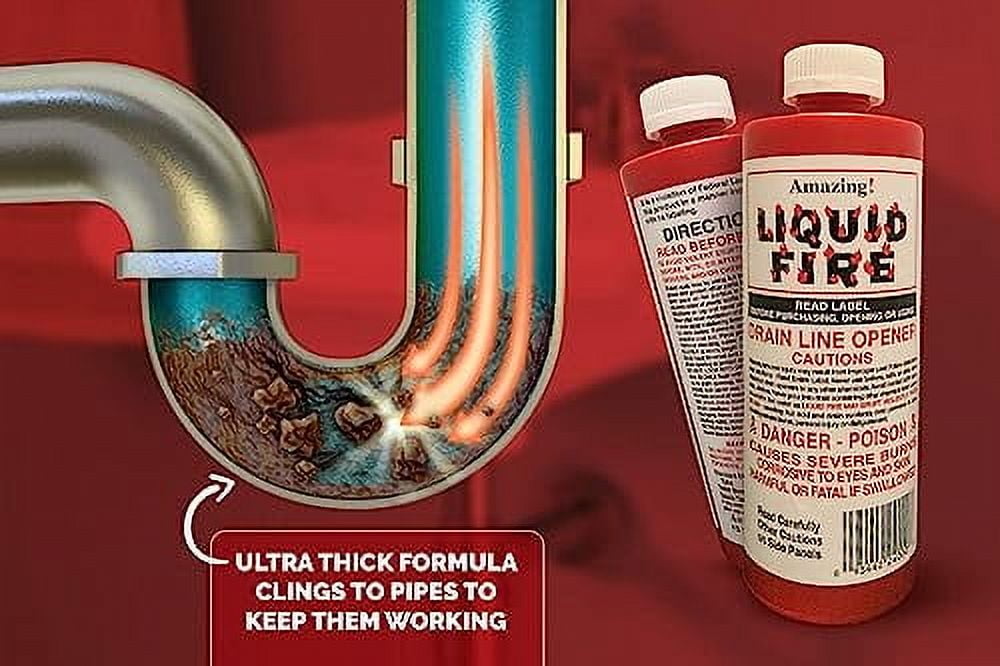 Liquid Fire Drain Line Opener, 32 Oz
