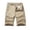 Khaki, variant on Lenago Solid Cargo Shorts for Men Functional Pockets Elastic Waist Mens Cargo Short Pants Comfortable Summer Shorts Golf Workout Office Wear Simple Basic Essentials