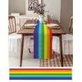 thumbnail image 6 of Table Runner Dresser Scarf 18 x 72 Inch Rainbow Stripes Table Runners Non-Slip Heat Kitchen Dining Table Decor for Kitchen Farmhouse Indoor Outdoor Home Party, 6 of 7