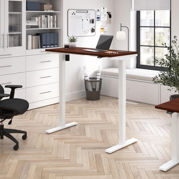 Move 40 Series 48W Adjustable Standing Desk in Hansen Cherry - Engineered Wood