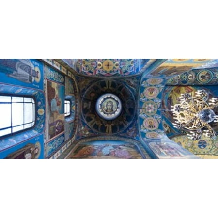 Interiors of a church Church of The Savior On Spilled Blood St Petersburg Russia Poster