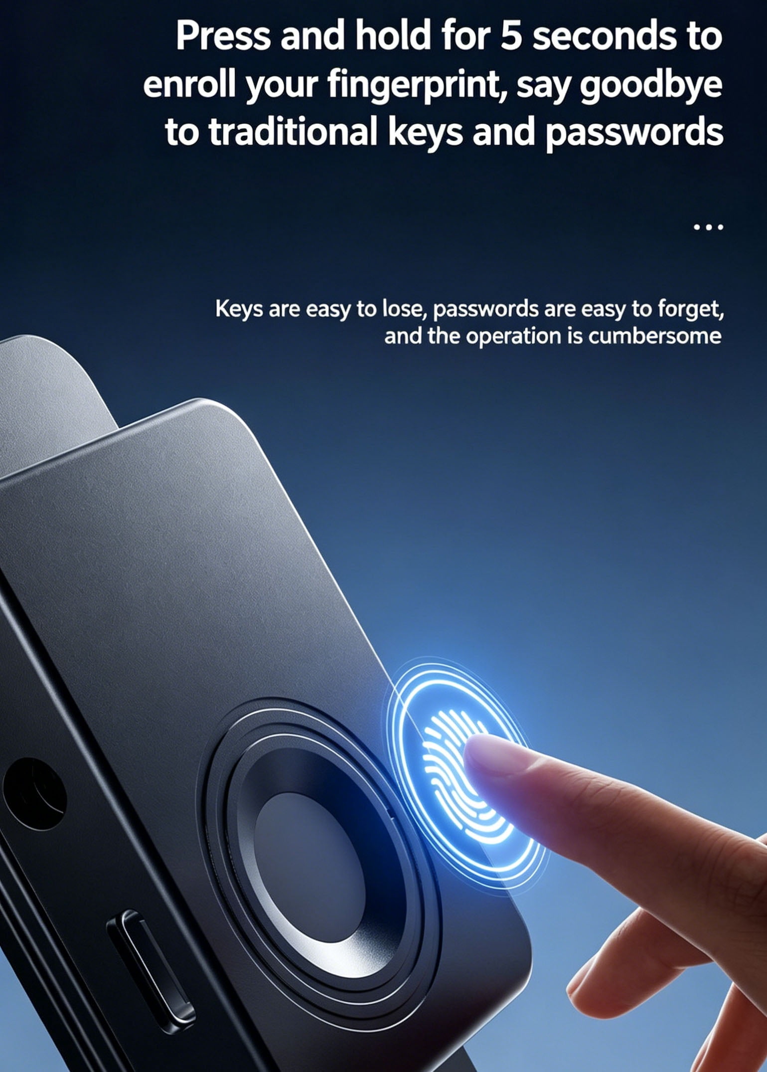 Fingerprint Door & Window Lock, Keyless Entry with 20 Fingerprints, Child & Pet Proof, Custom Ventilation Limit, No Drill/Screw Installation for Home Safety