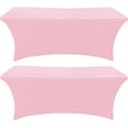 thumbnail image 1 of GHSDFBB -2 Pack, 8 ft Spandex Table Cover Fitted Rectangular Tablecloth Stretchable Fabric Lycra Tablecloth Wrinkle-Free for Party Dj Tradeshows Banquet Weddings Cocktail, 1 of 7