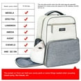 thumbnail image 5 of Breast Pump Backpack Diaper Bag - Bottle Breast Milk Pump Mommy Outdoor Working Backpack with Insulation Pocket Beige&Grey, 5 of 8