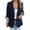 Navy, variant on HomeDM Womens Work Office Blazers, Open Front One Button Long Sleeve Lapel Jackets Suit Blazer with Pockets, Blue
