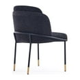 thumbnail image 4 of Manhattan Comfort Flor 18.7" Linen Fabric Dining Chair in Black, 4 of 7