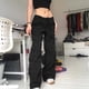 thumbnail image 5 of Qarigey Pantalones Cargo para mujer, estilo occidental, con cordón, duraderos, para chica, holgados, a la moda, geniales, Vintage, para Prendas para la parte inferior del cuerpo 2XL, 5 of 6